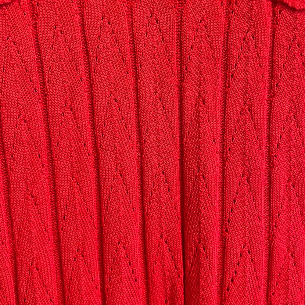Red kint polo dress